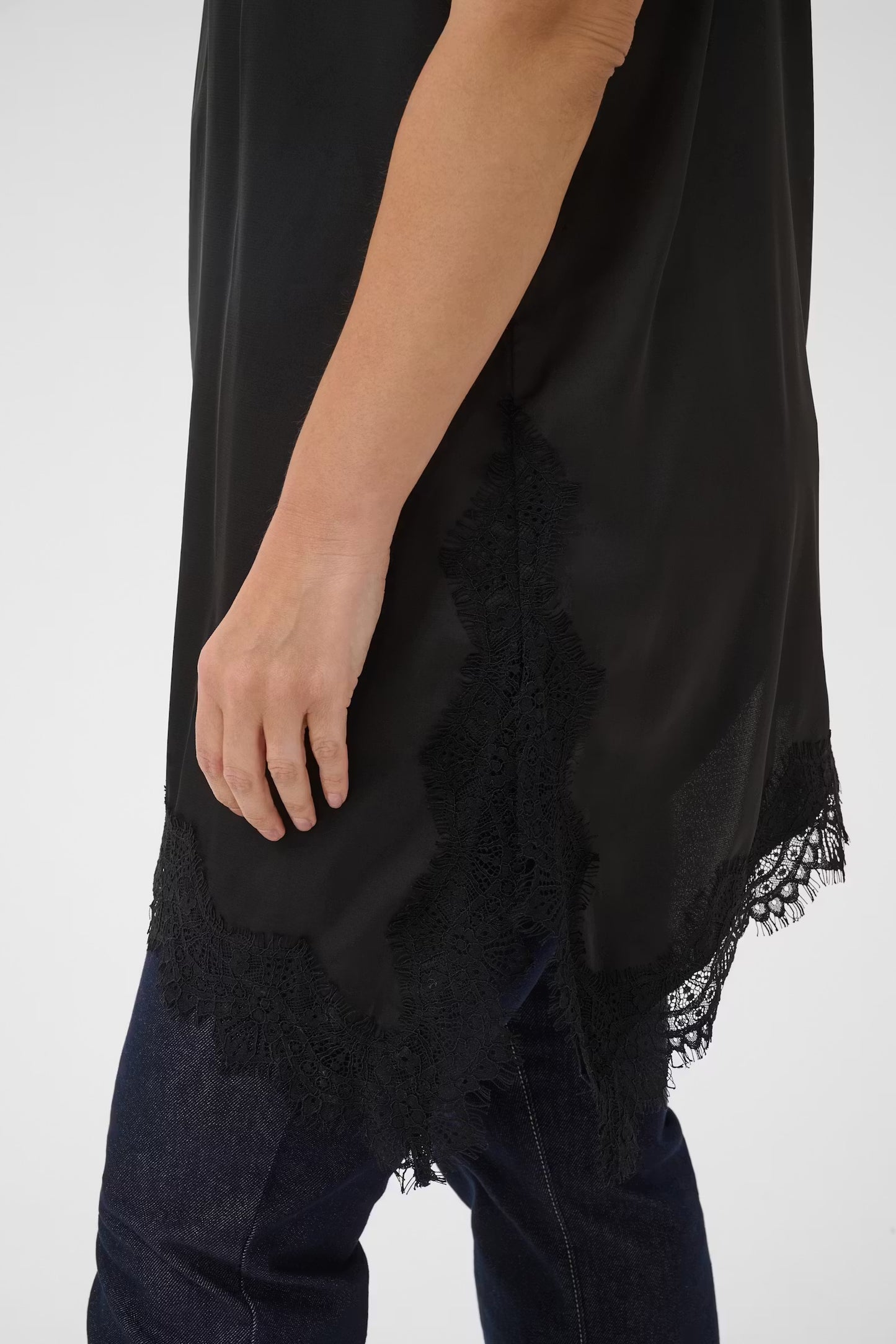 Long-Top mit Spitze asymmetrisch