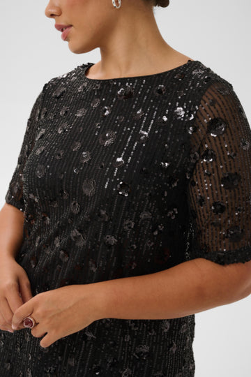 Elegantes Pailletten-Shirt