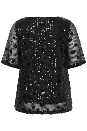 Elegantes Pailletten-Shirt