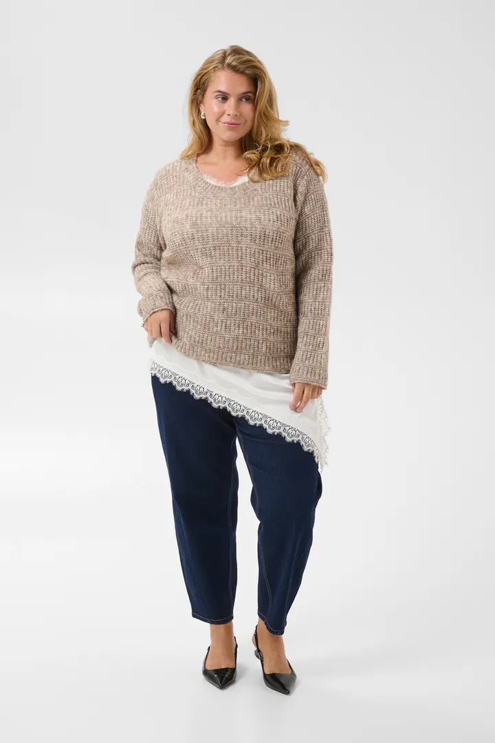 Long-Top mit Spitze asymmetrisch