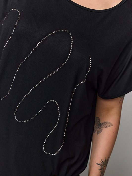 Shirt mit Glitzersteinen