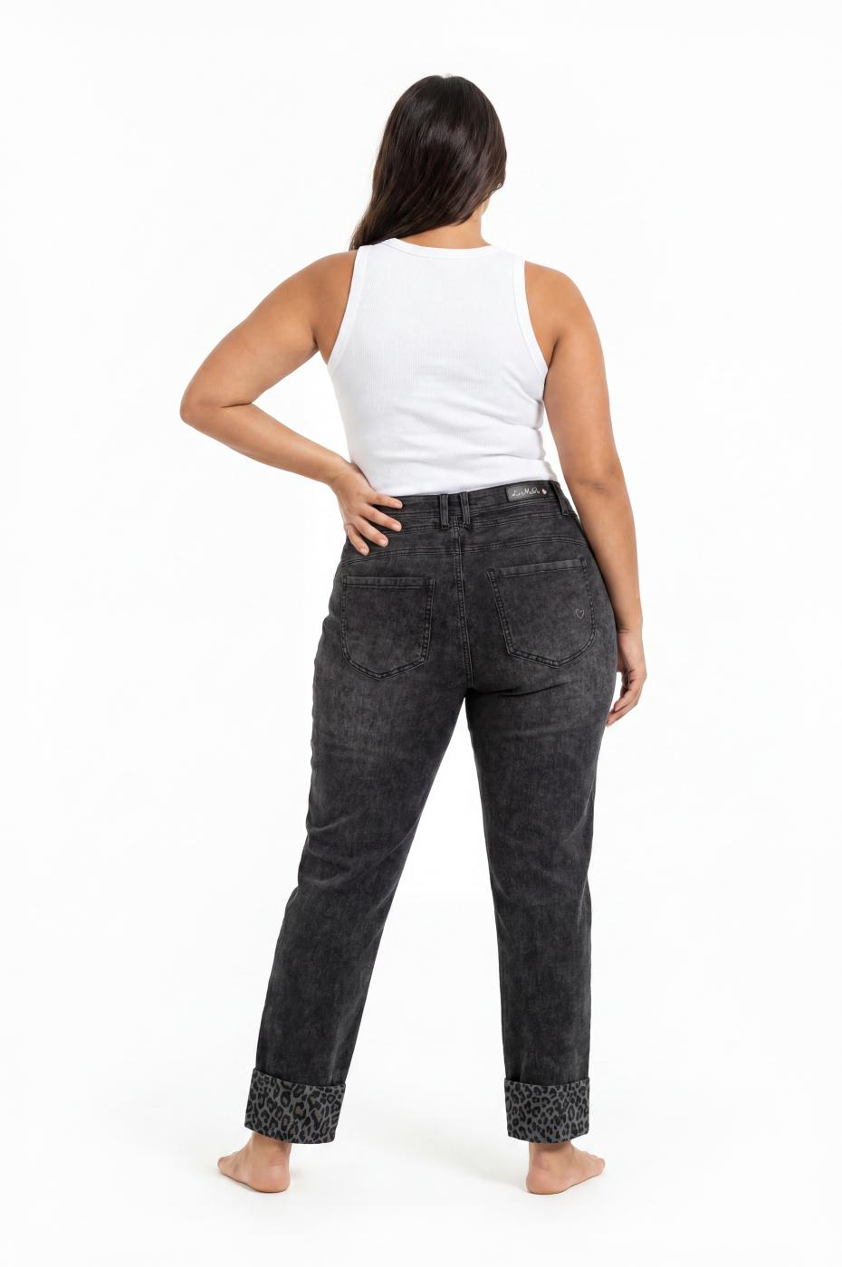 Jeans Regular Fit mit Leo-Details