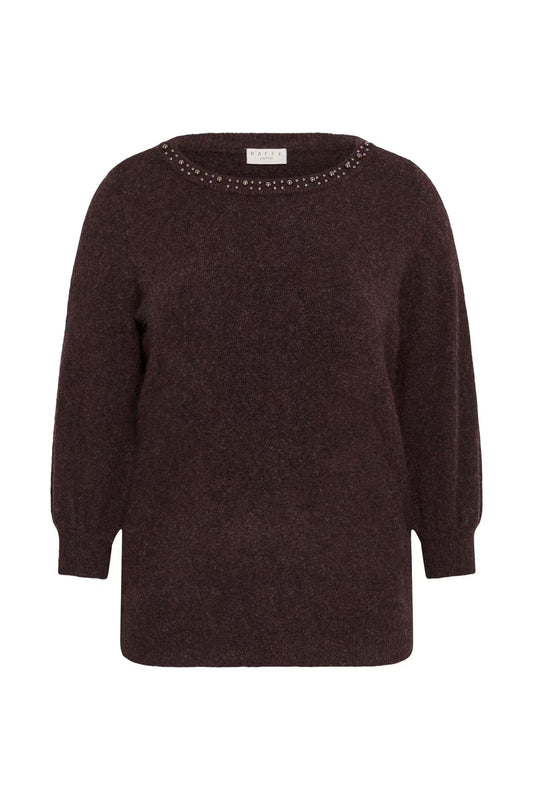 Pullover mit 3/4 Arm und Verzierungen