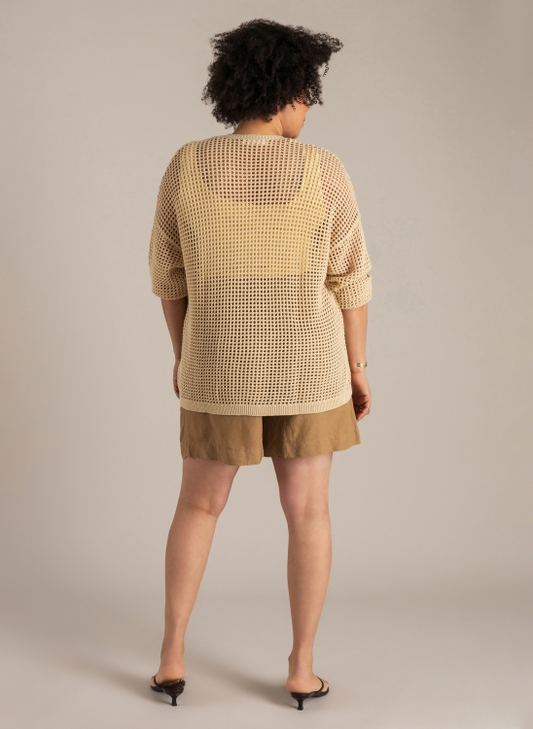 Strickjacke mit Lochmuster