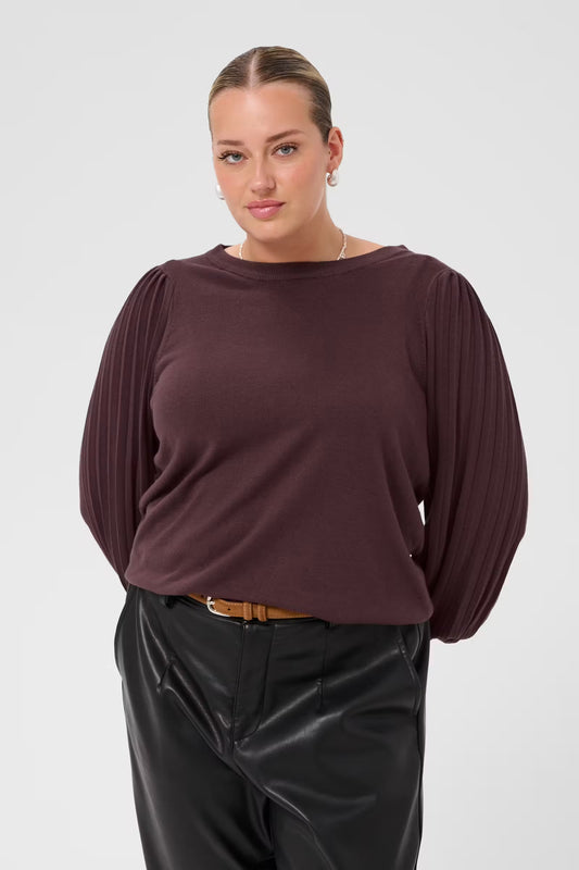Pulli mit plissiertem Ärmel