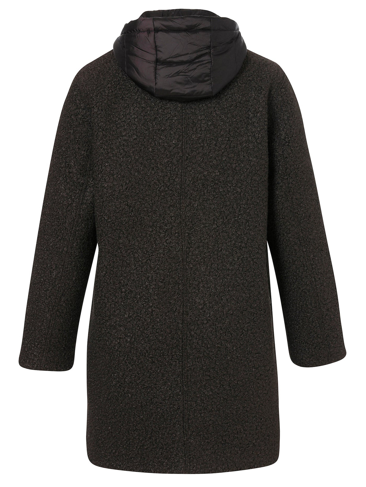 Longjacke mit abnehmbarer Kapuze