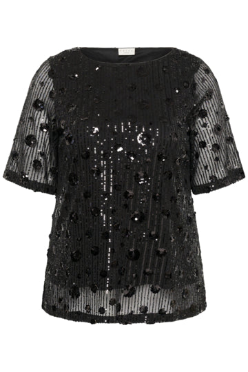 Elegantes Pailletten-Shirt