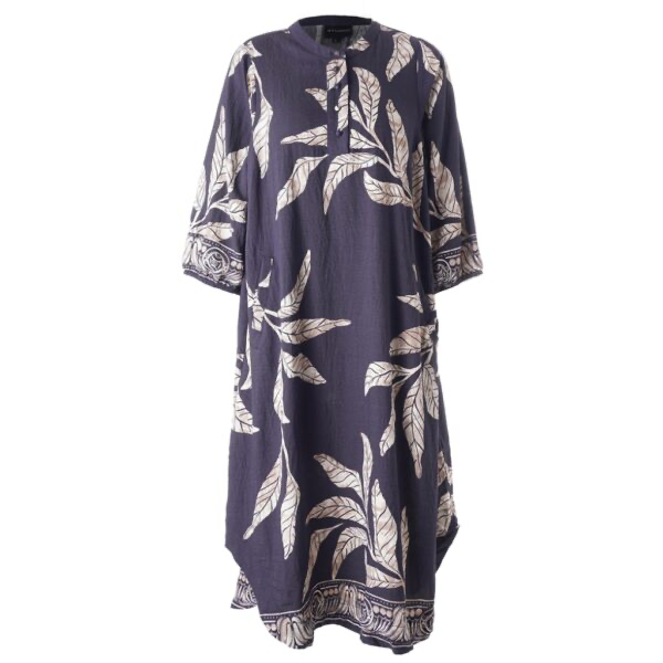 Herbstkleid mit Blätterprint