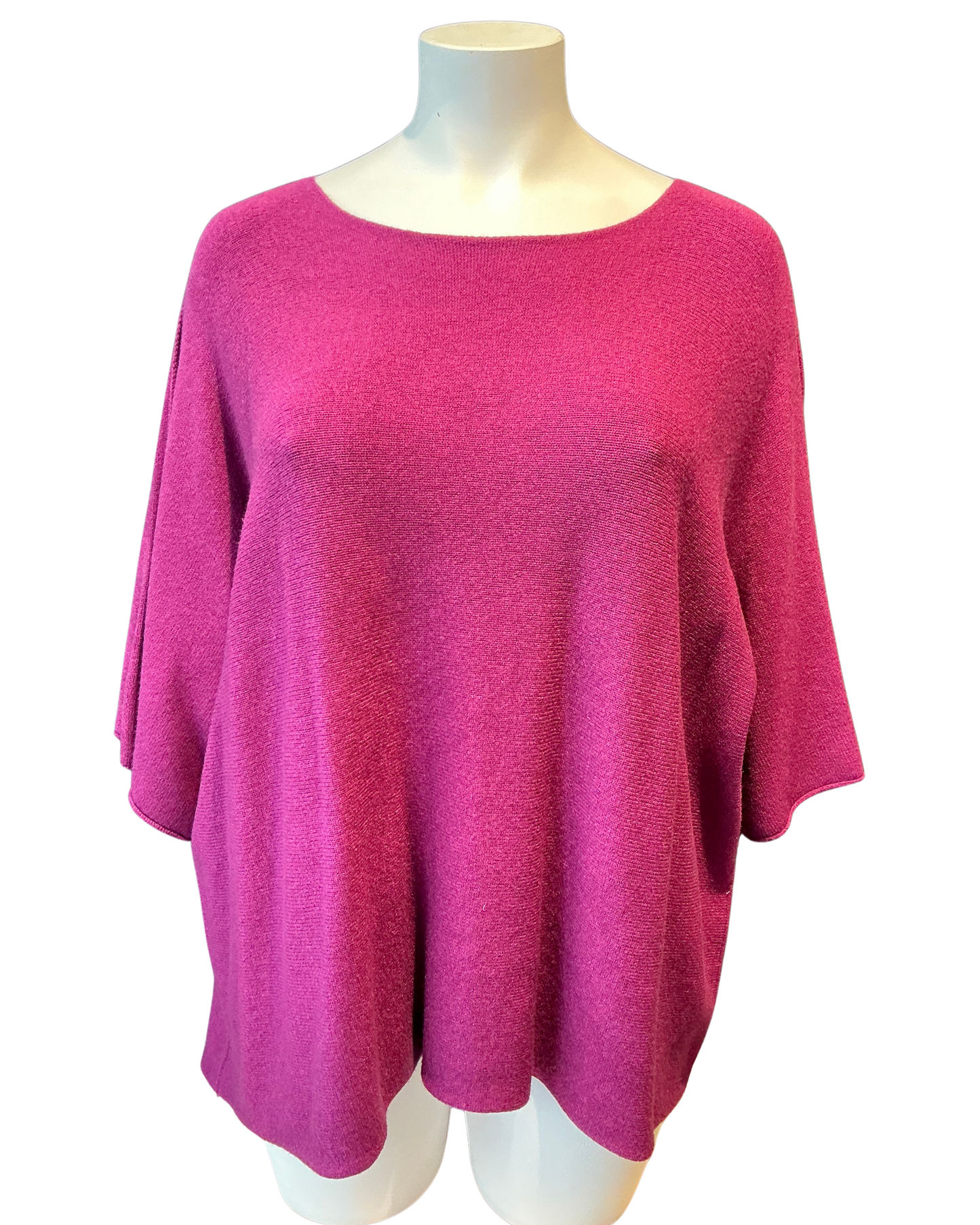 Strickpullover mit überschnittenem Ärmel