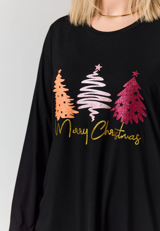 Shirt mit weihnachtlichem Druck