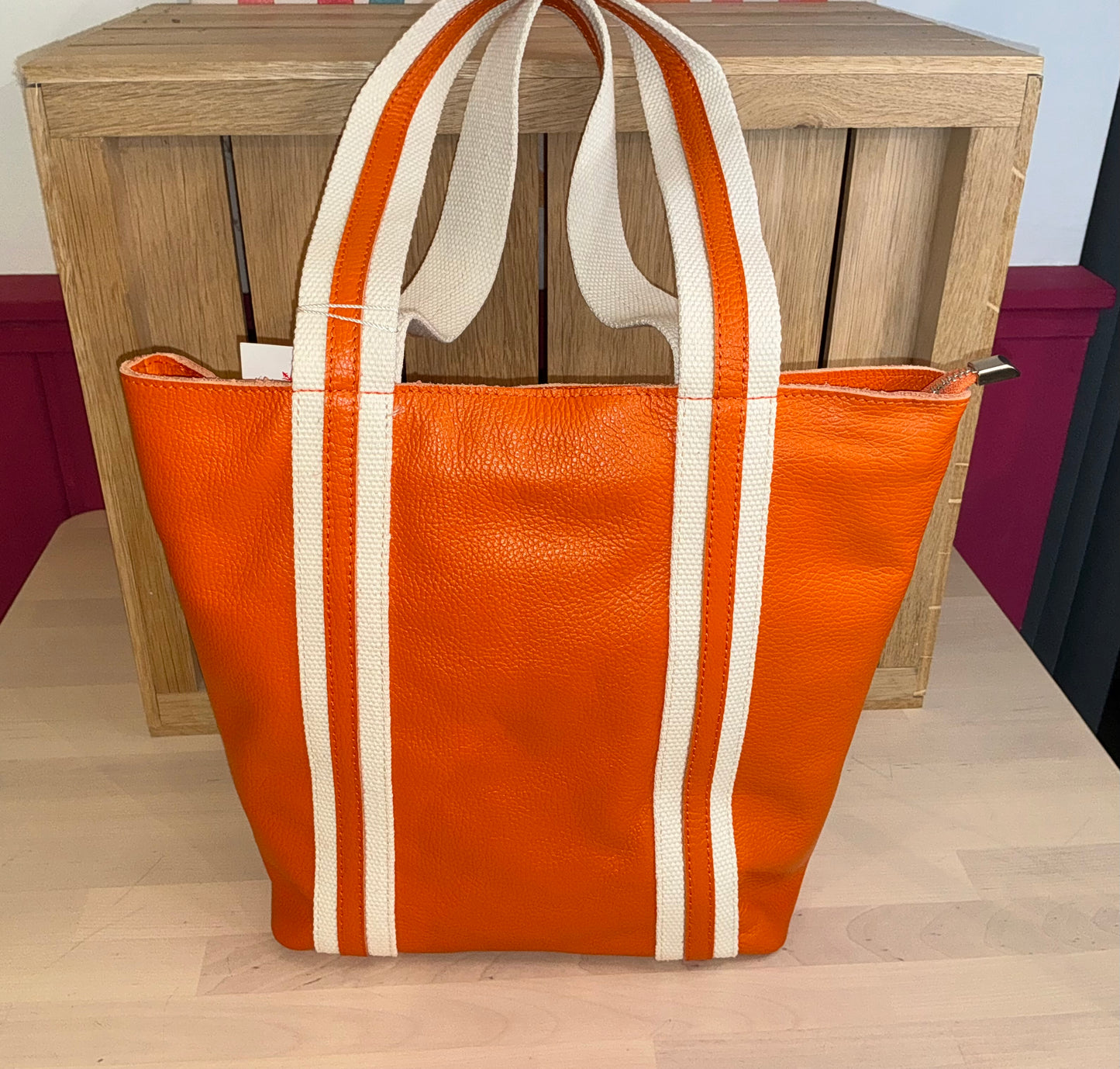 Shopper-Tasche Echtleder