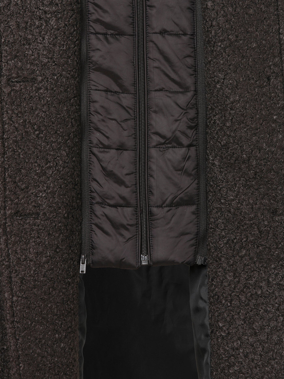 Longjacke mit abnehmbarer Kapuze