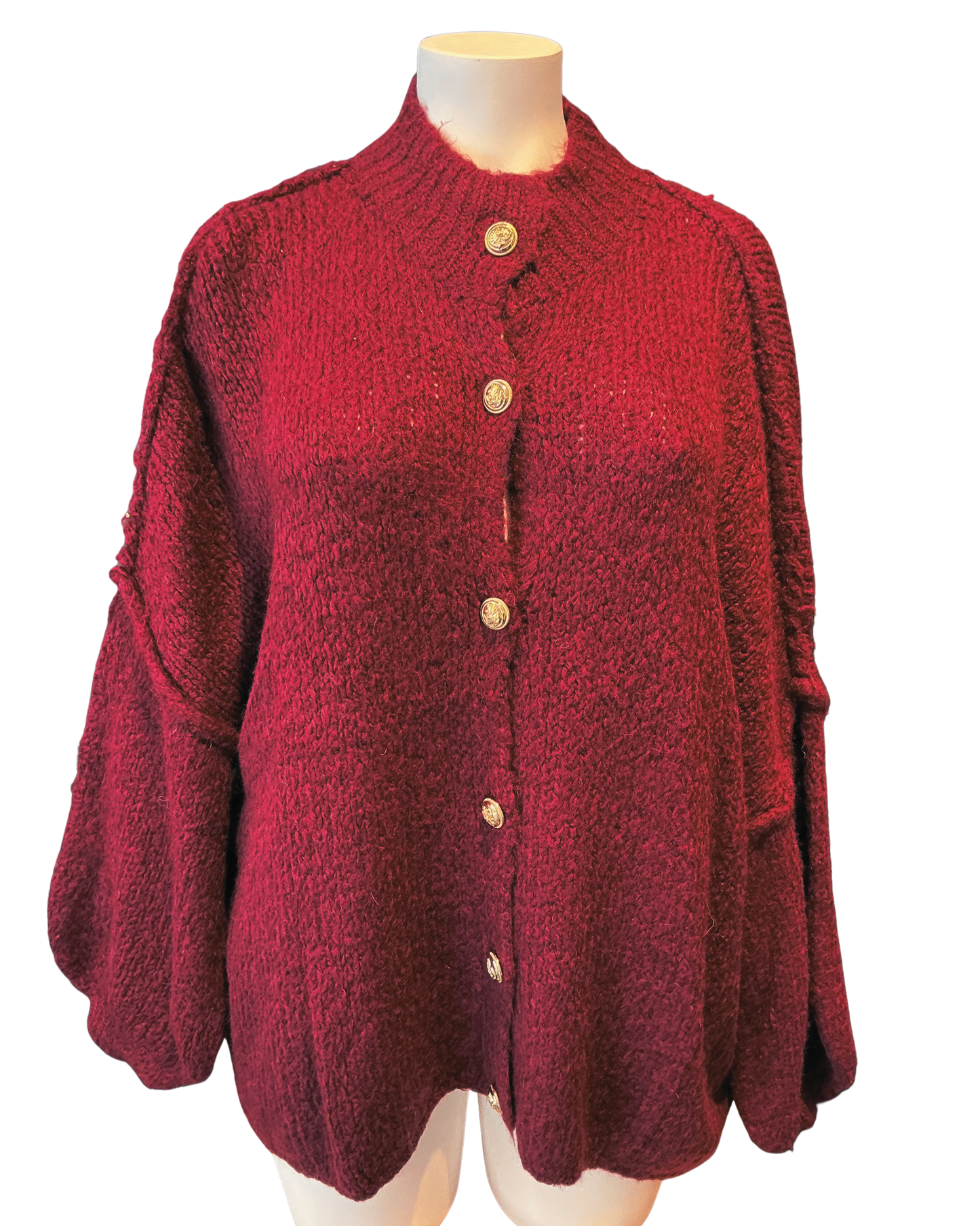 Trendige Strickjacke mit Goldknöpfen