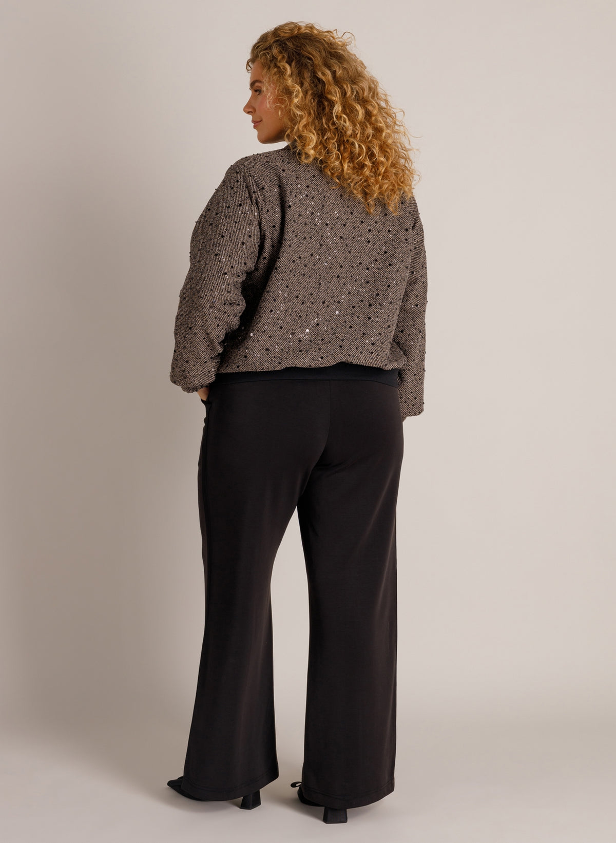 Blouson-Jacke mit Glitzer