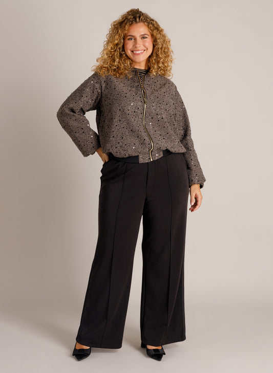Blouson-Jacke mit Glitzer