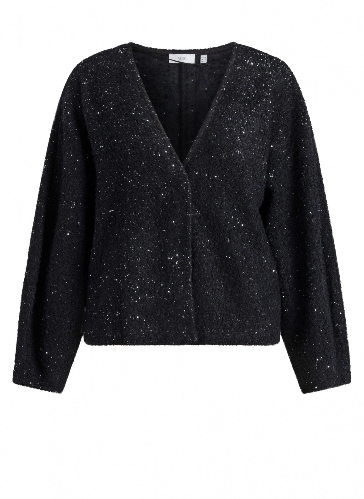 Bouclé-Jacke mit Glitzereffekt