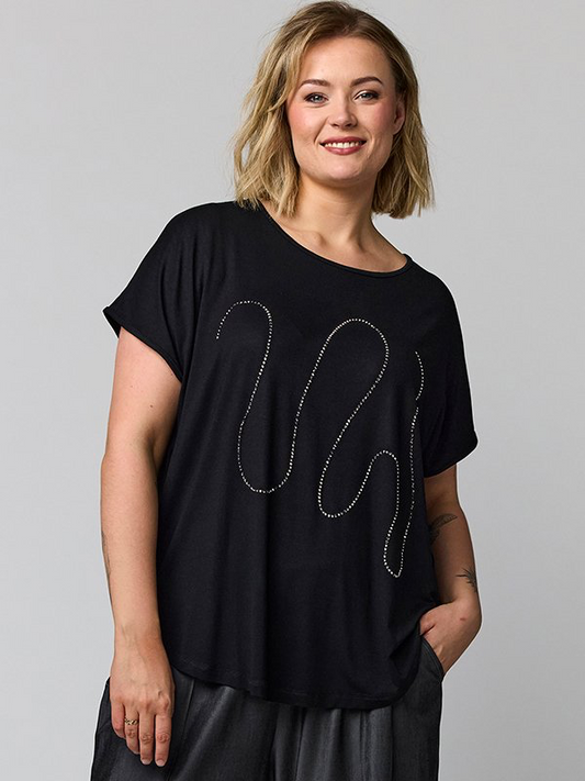 Shirt mit Glitzersteinen