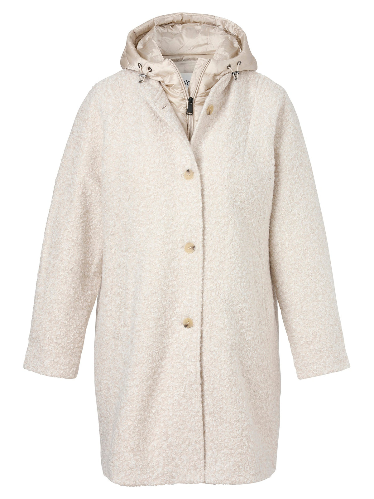 Longjacke mit abnehmbarer Kapuze