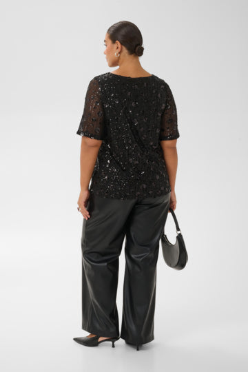 Elegantes Pailletten-Shirt