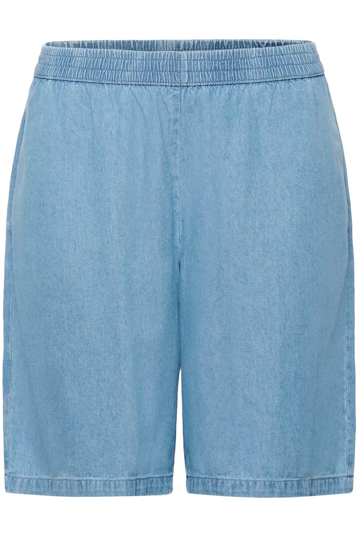 Jeans-Short mit Gummizug