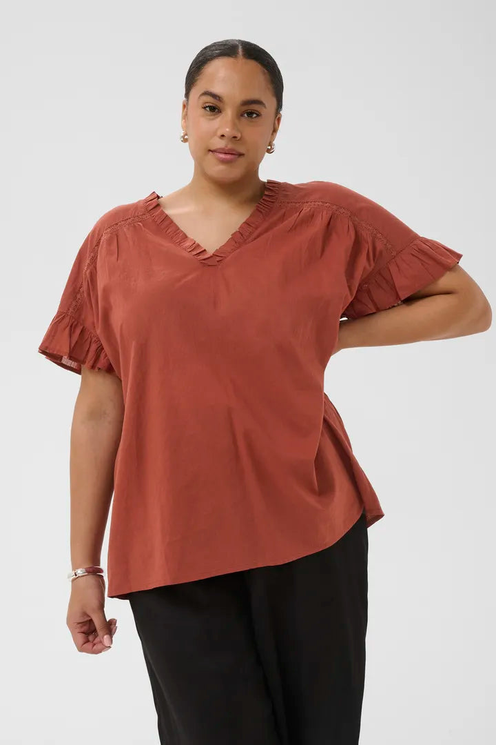 Blusenshirt mit Rüschen