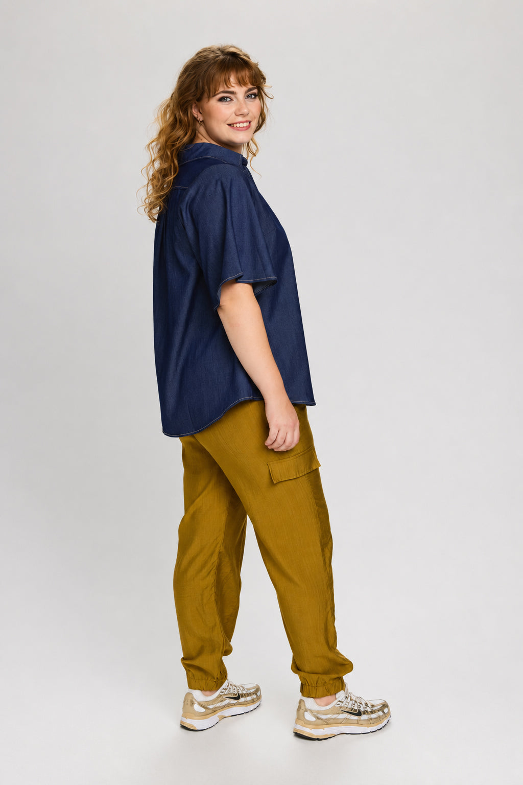 Blusenshirt in Jeansoptik