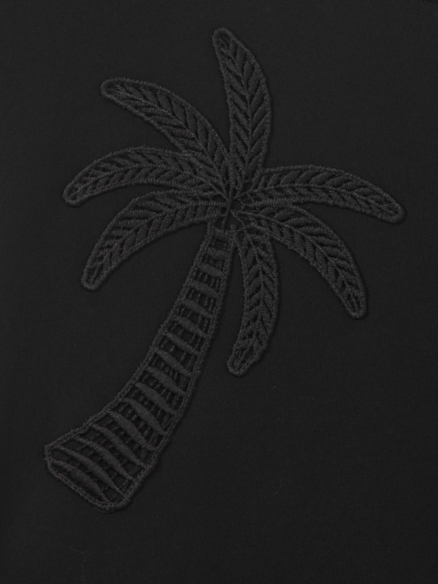 Shirt mit aufgestickten Palmen