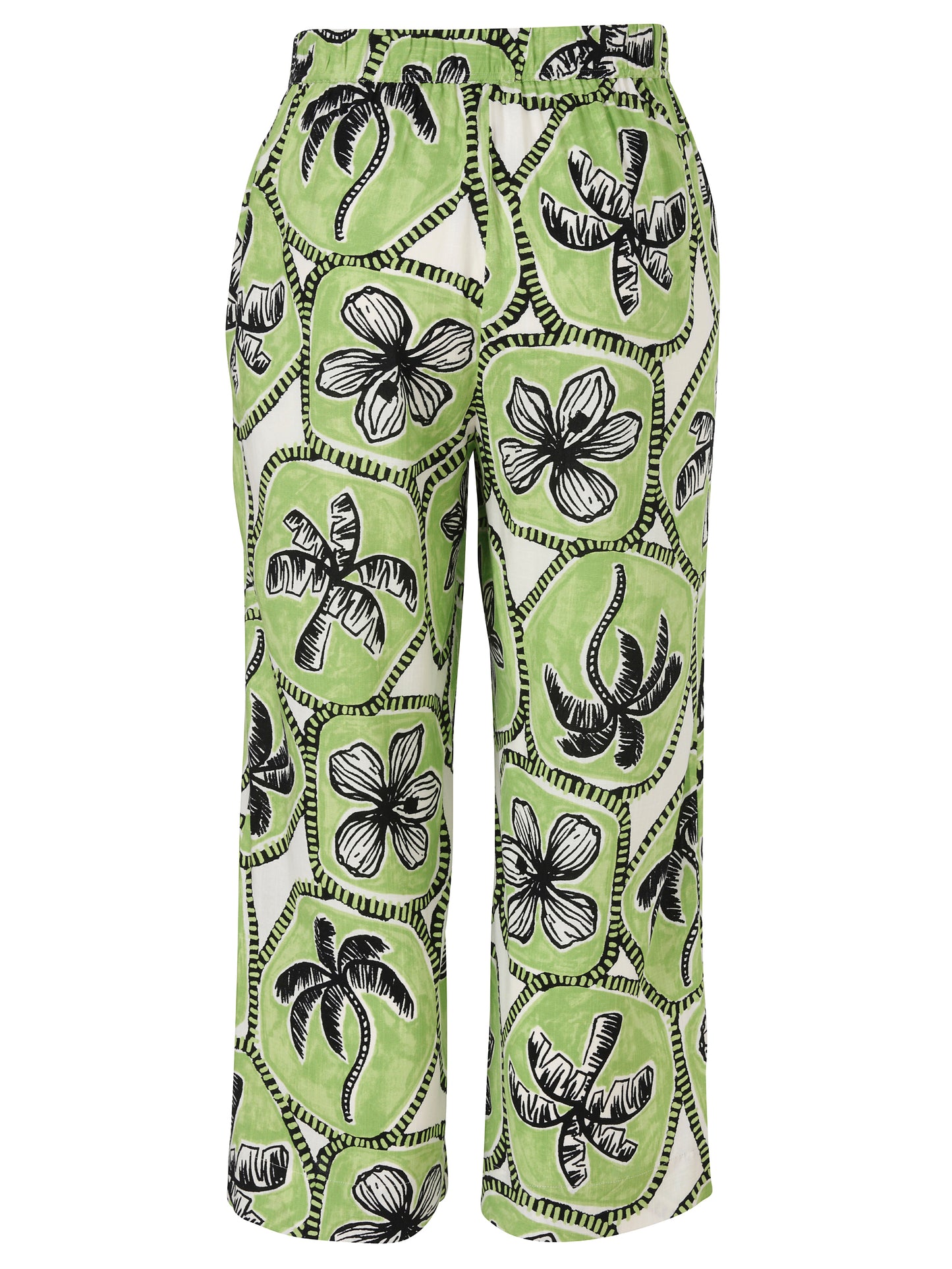 Schlupfhose mit Palmenmuster