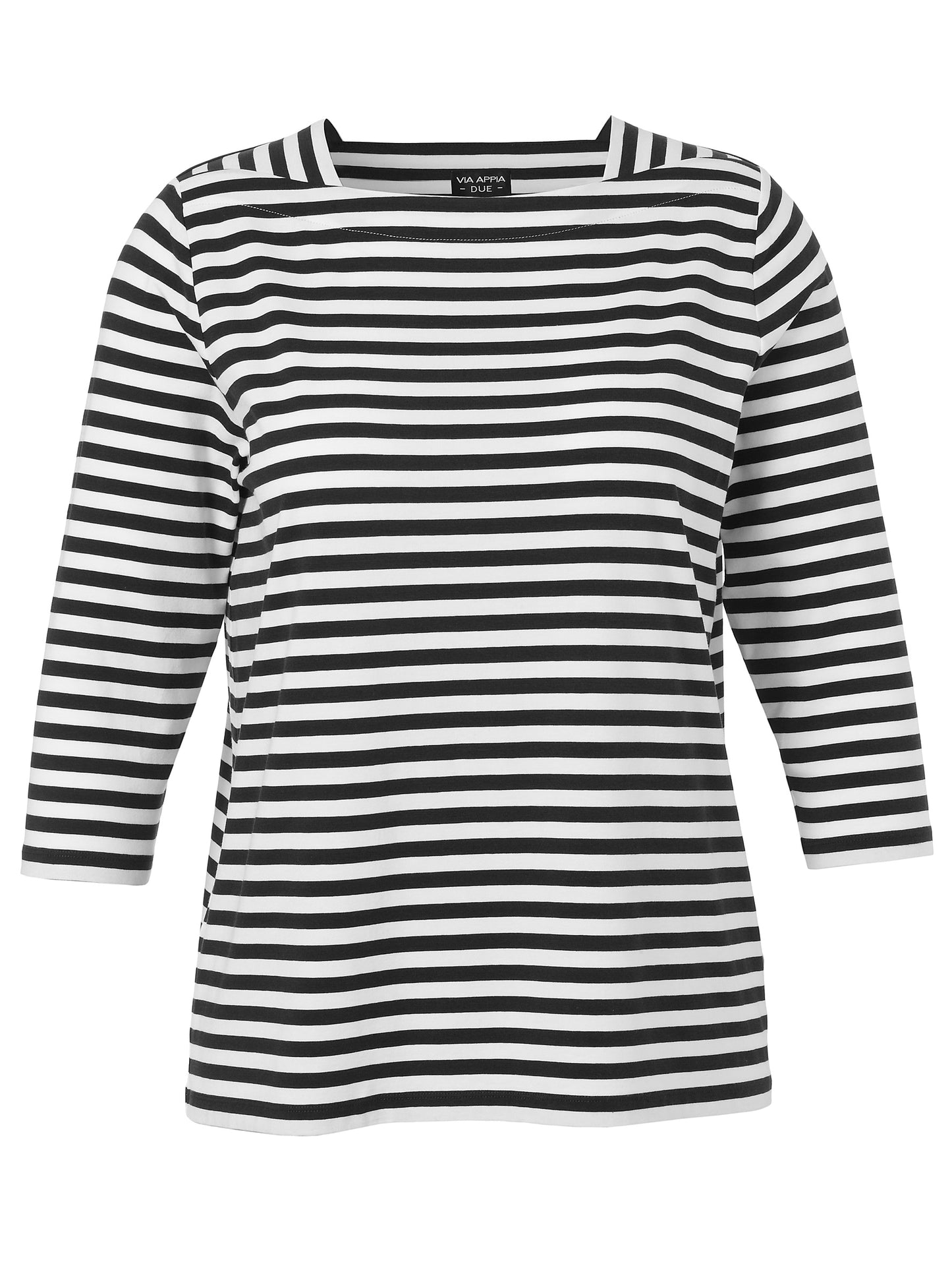 Ringelshirt mit Karree-Ausschnitt