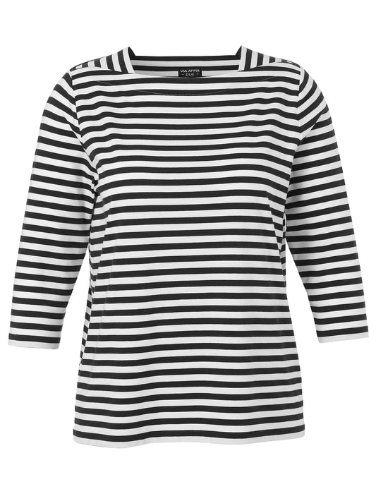 Ringelshirt mit Karree-Ausschnitt