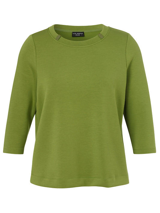 Sweatshirt mit Strass-Detail