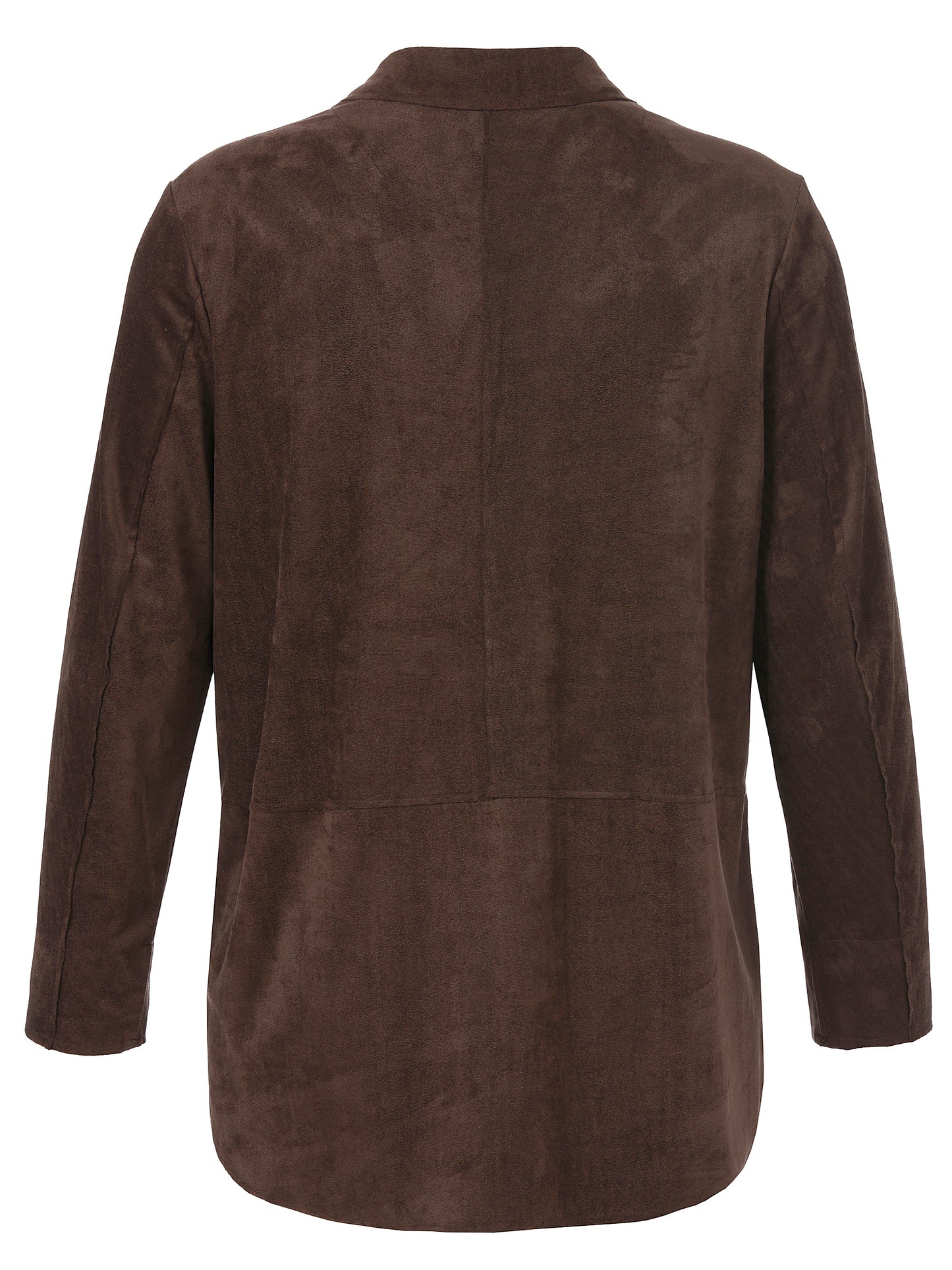 Hemd in Velours-Leder-Optik