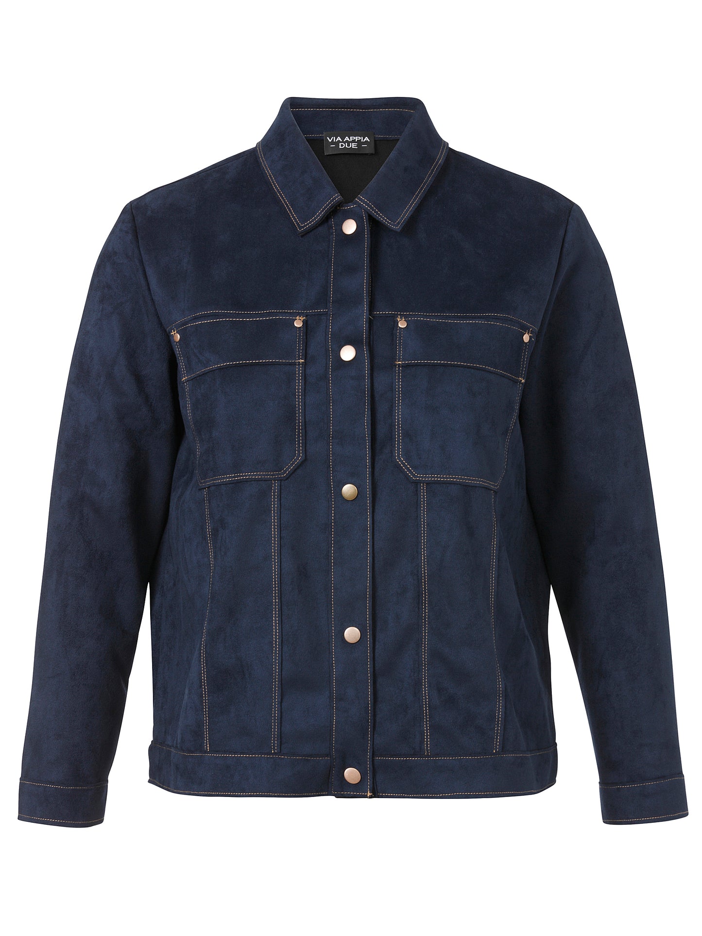 Blazerjacke in Velourleder-Optik