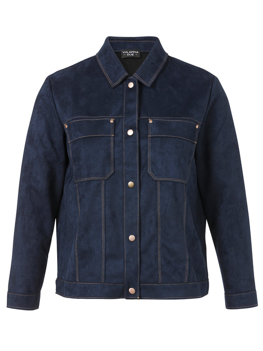 Blazerjacke in Velourleder-Optik