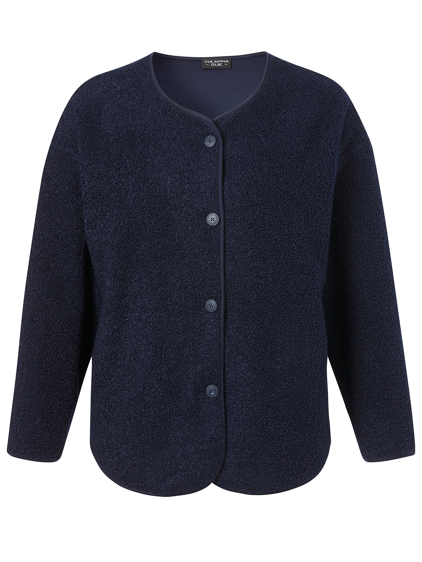 Teddy-Jacke geknöpft