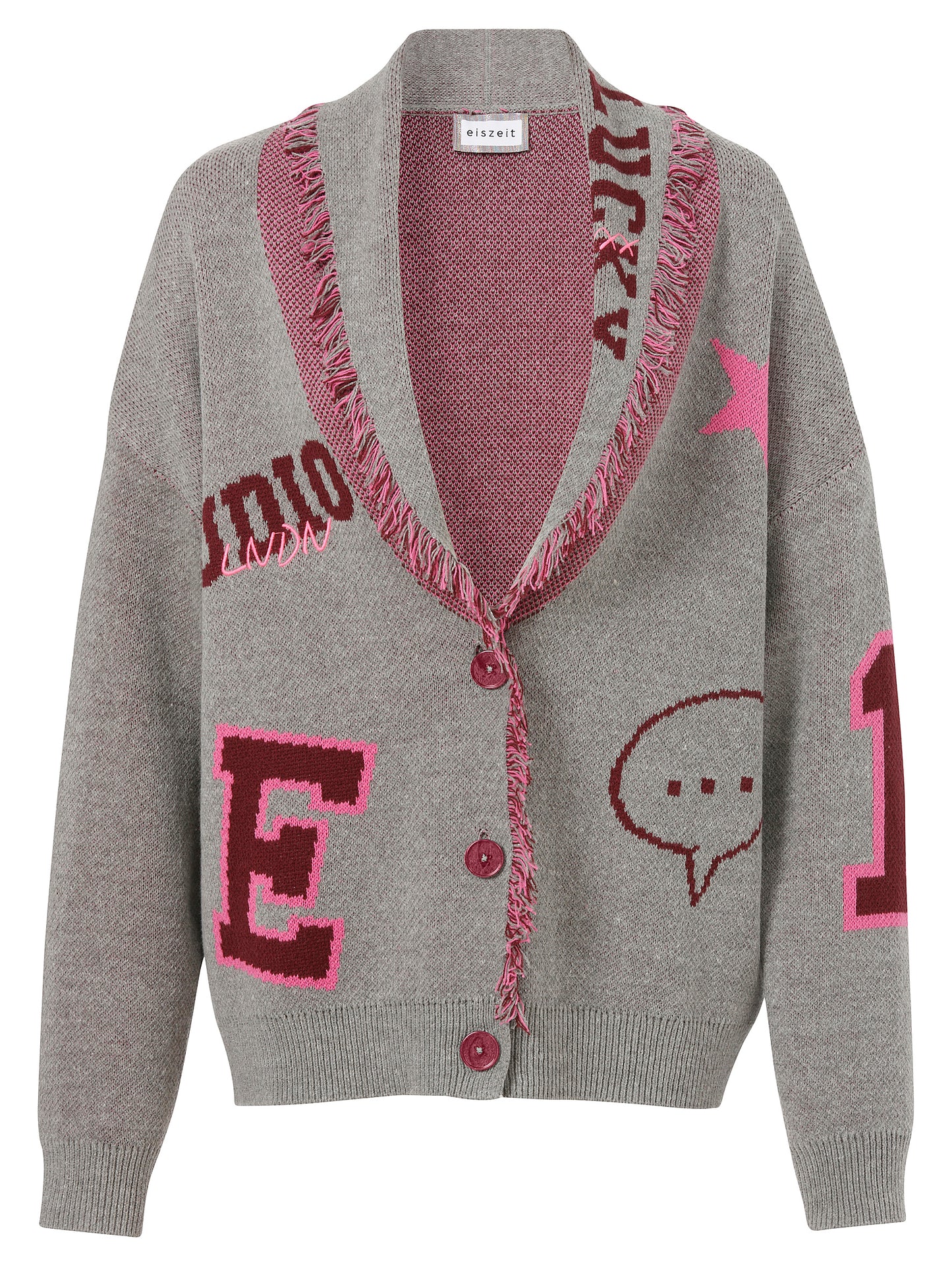 Strickjacke in College-Stil