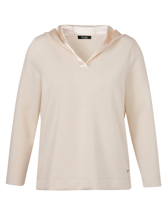 Eleganter Sweater mit Satin-Details